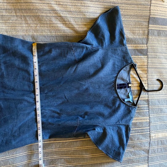 Draper James Chambray Faux Wrap Dress - Picture 5 of 7